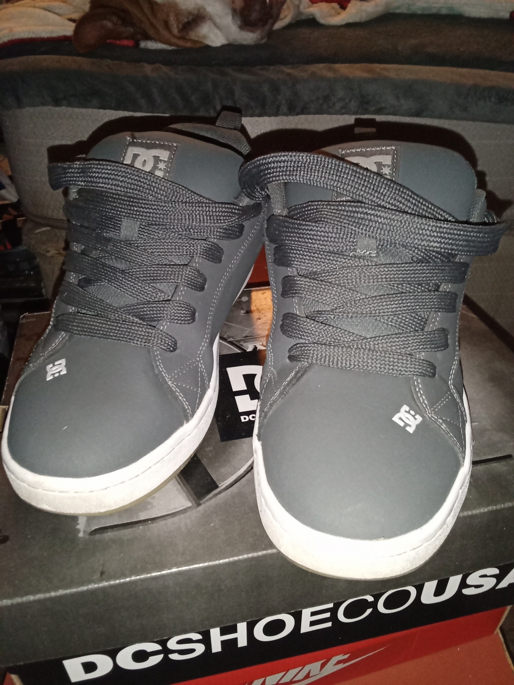 DC Gray High-Top Skate Sneakers